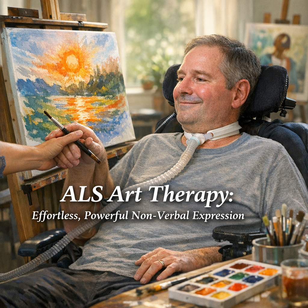 Illustration of ALS Art Therapy: Effortless, Powerful Non-Verbal Expression