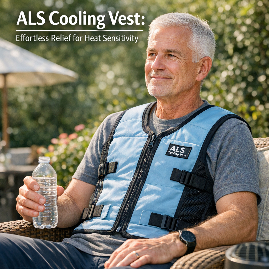 Illustration of ALS Cooling Vest: Effortless Relief for Heat Sensitivity