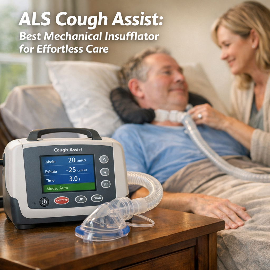 Illustration of ALS Cough Assist: Best Mechanical Insufflator for Effortless Care