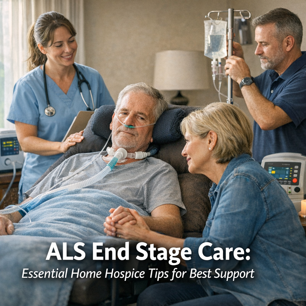 Illustration of ALS End Stage Care: Essential Home Hospice Tips for Best Support