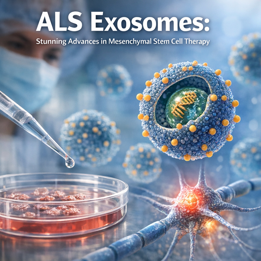 Illustration of ALS Exosomes: Stunning Advances in Mesenchymal Stem Cell Therapy