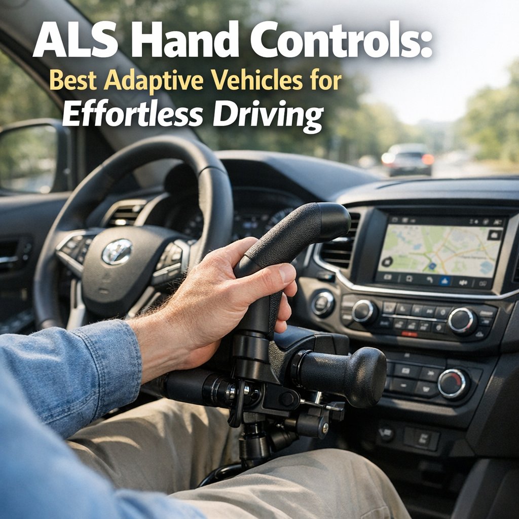 Illustration of ALS Hand Controls: Best Adaptive Vehicles for Effortless Driving