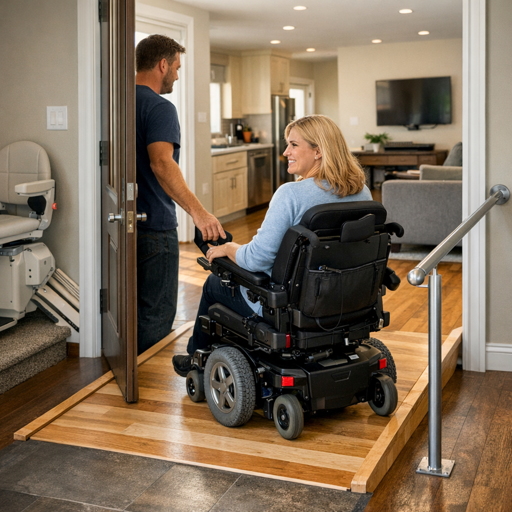 Illustration of ALS Home Modifications: Effortless Wheelchair Accessibility Tips
