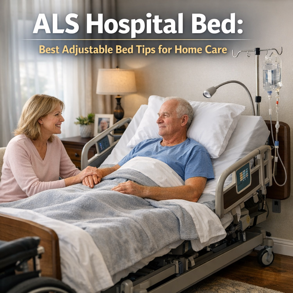 Illustration of ALS Hospital Bed: Best Adjustable Bed Tips for Home Care