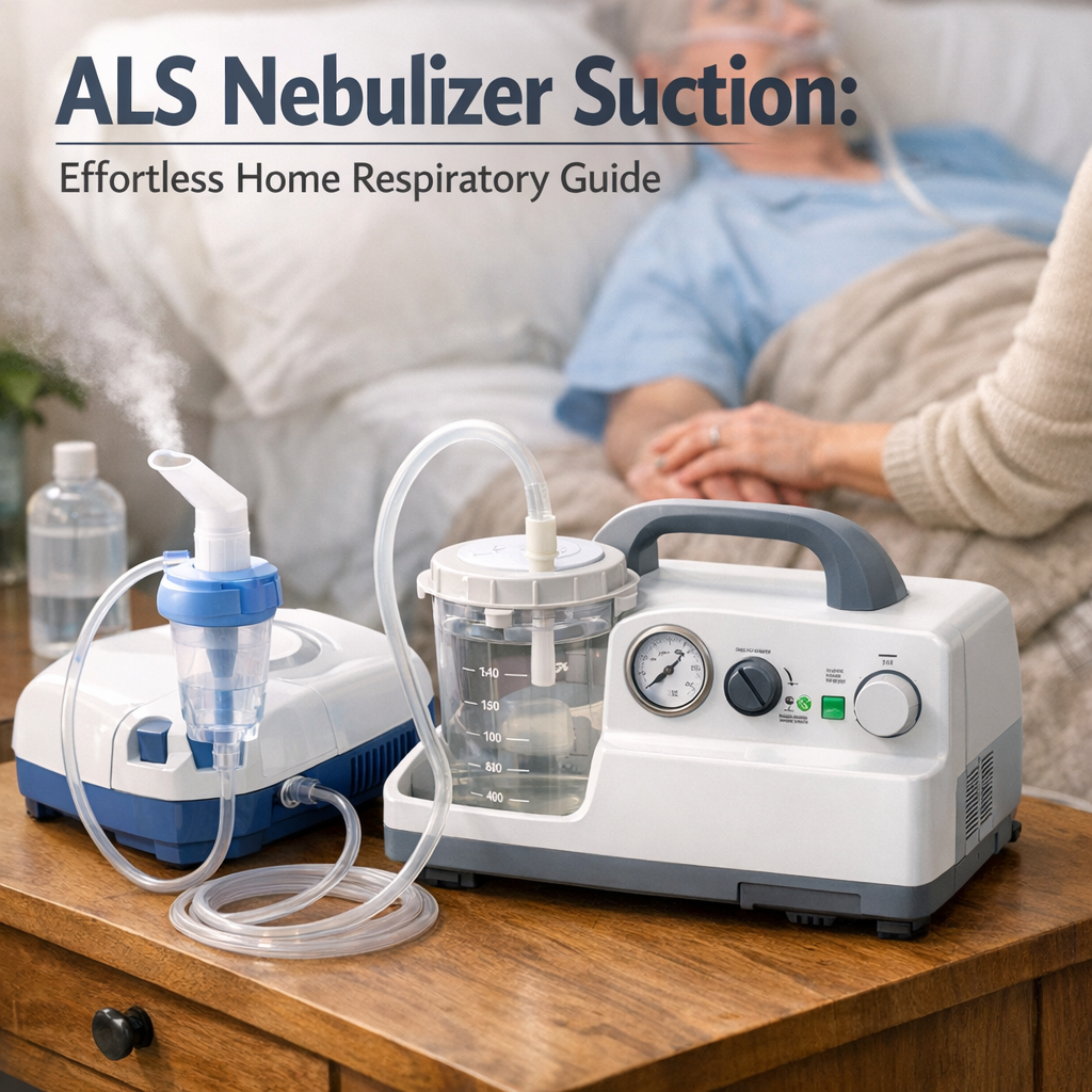 Illustration of ALS Nebulizer Suction: Effortless Home Respiratory Guide