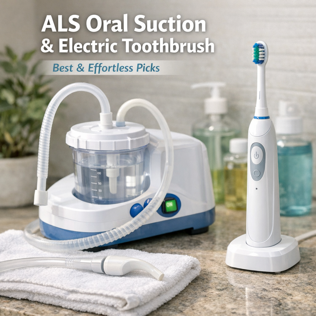Illustration of ALS Oral Suction & Electric Toothbrush: Best & Effortless Picks