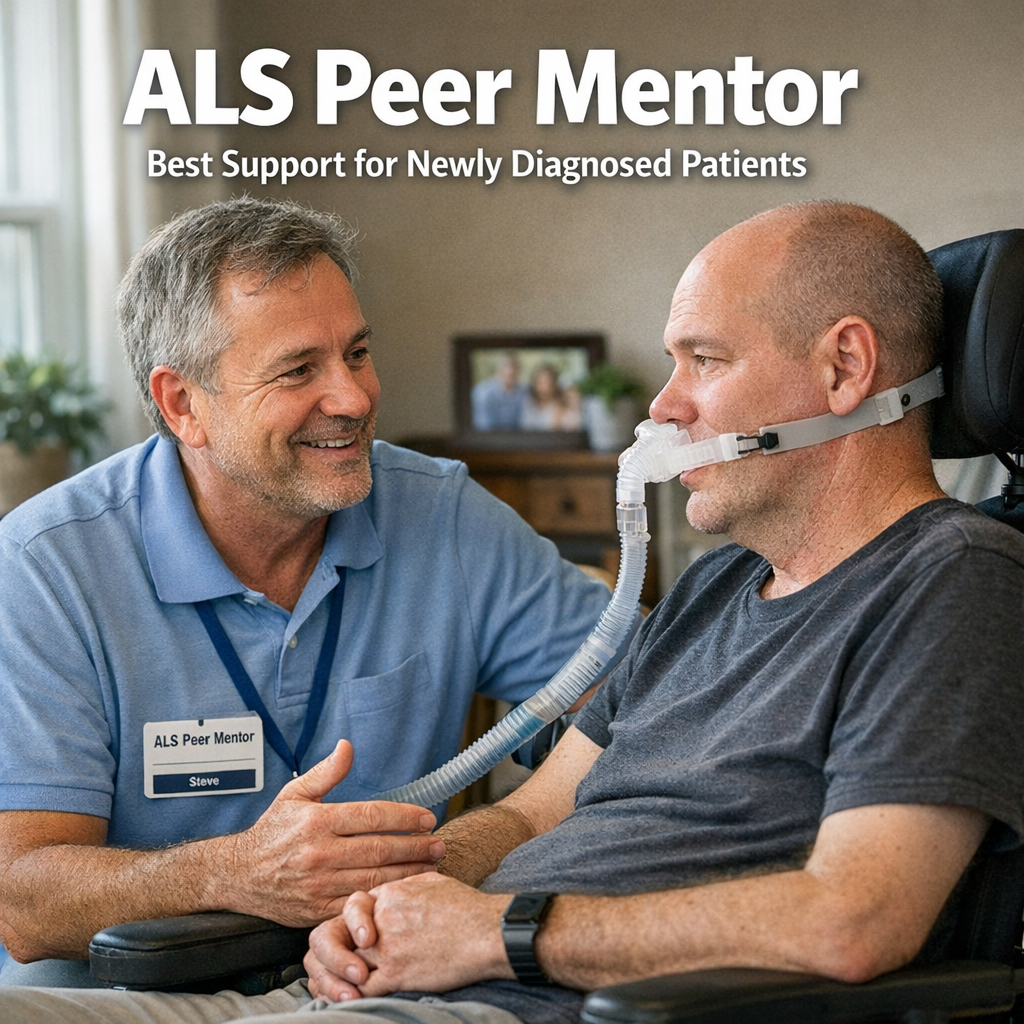 Illustration of ALS Peer Mentor: Best Support for Newly Diagnosed Patients