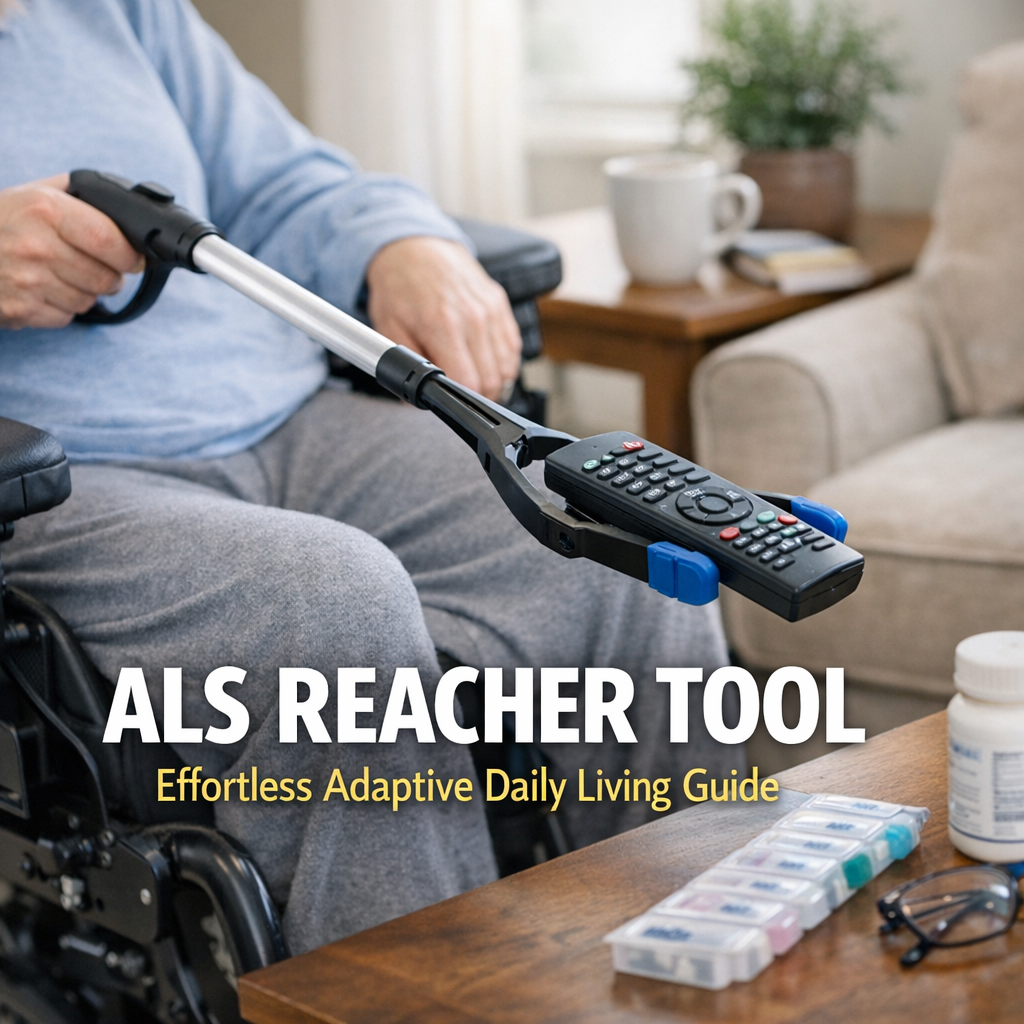 Illustration of ALS Reacher Tool: Effortless Adaptive Daily Living Guide
