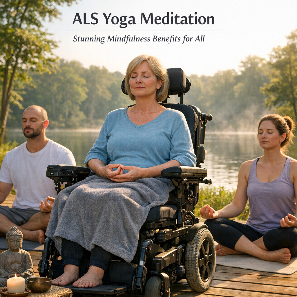Illustration of ALS Yoga Meditation: Stunning Mindfulness Benefits for All